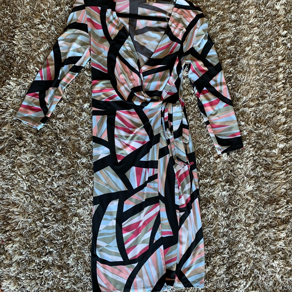 Wrap midi dress
